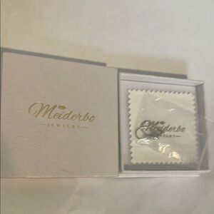 Meiderbo Dog Earrings W/ Jewelry Box with Cleaning Cloth NIB